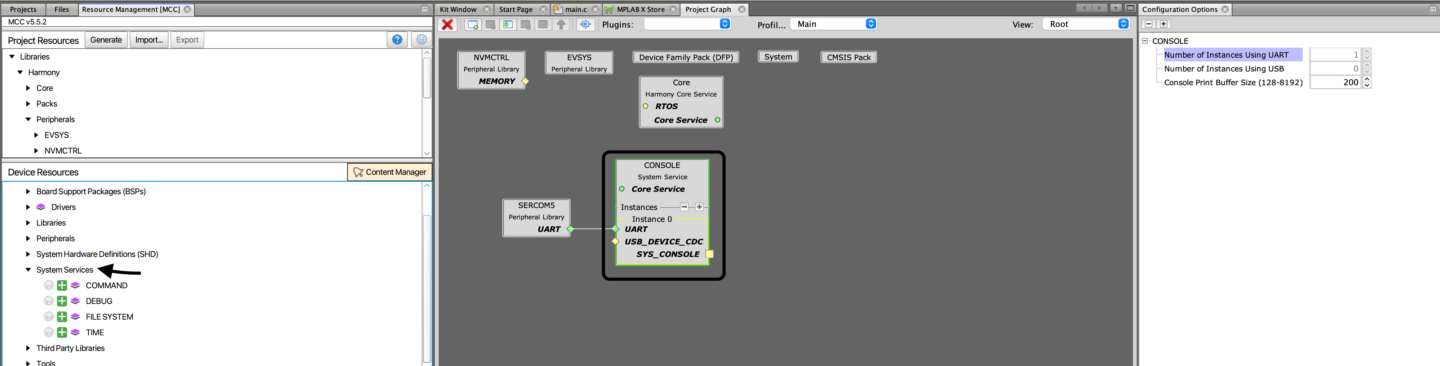 Console Service Configuration